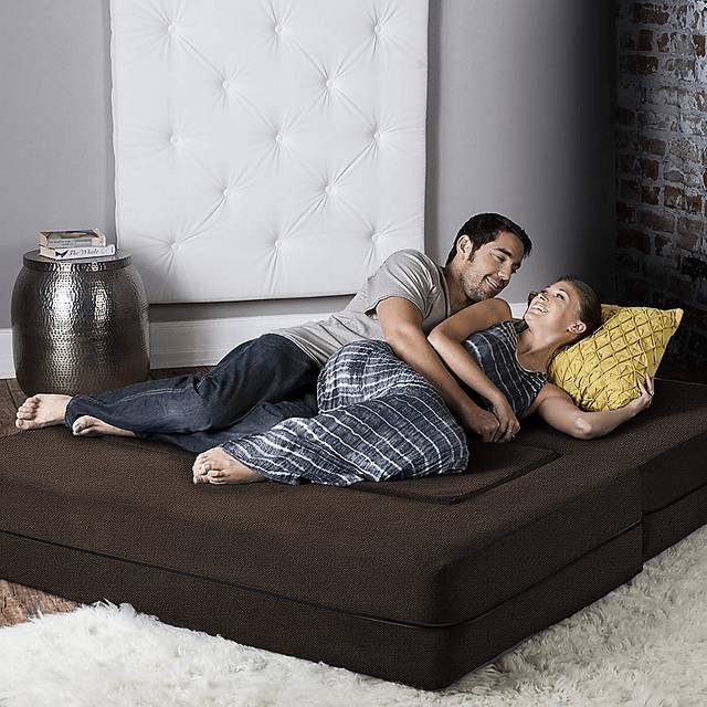 Alfy Brown Convertible Loveseat and Ottomans - Thumbnail - Image 7
