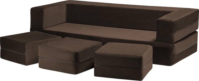 Alfy Brown Convertible Sofa and Ottoman - Thumbnail - Image 2