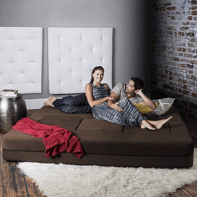Alfy Brown Convertible Sofa and Ottoman - Thumbnail - Image 4