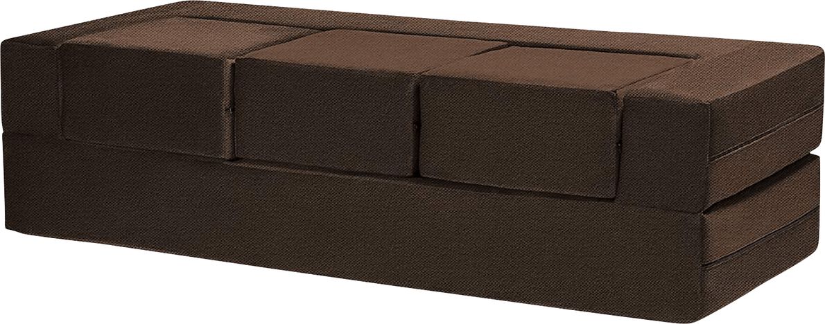 Alfy Brown Convertible Sofa and Ottoman