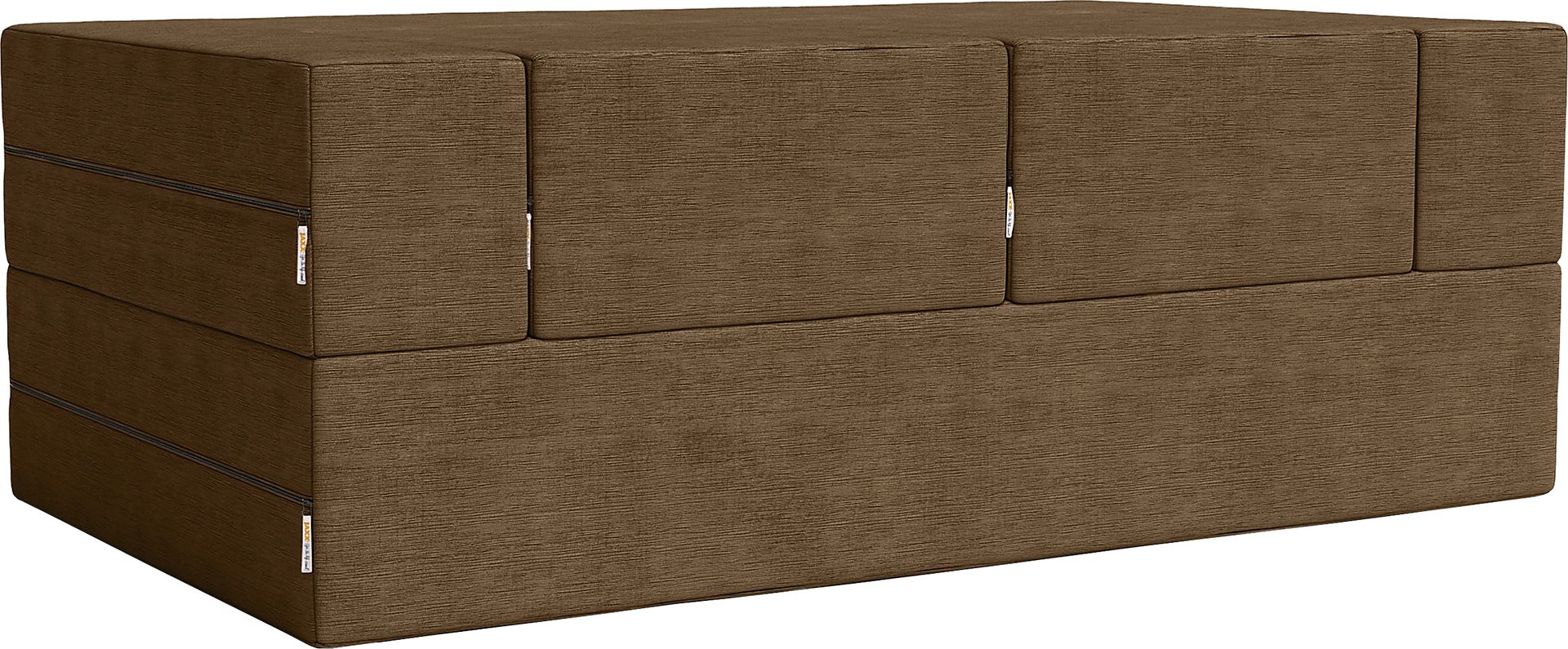Kids Alfy Brown Loveseat & Ottomans, Set of 3 - Image 9