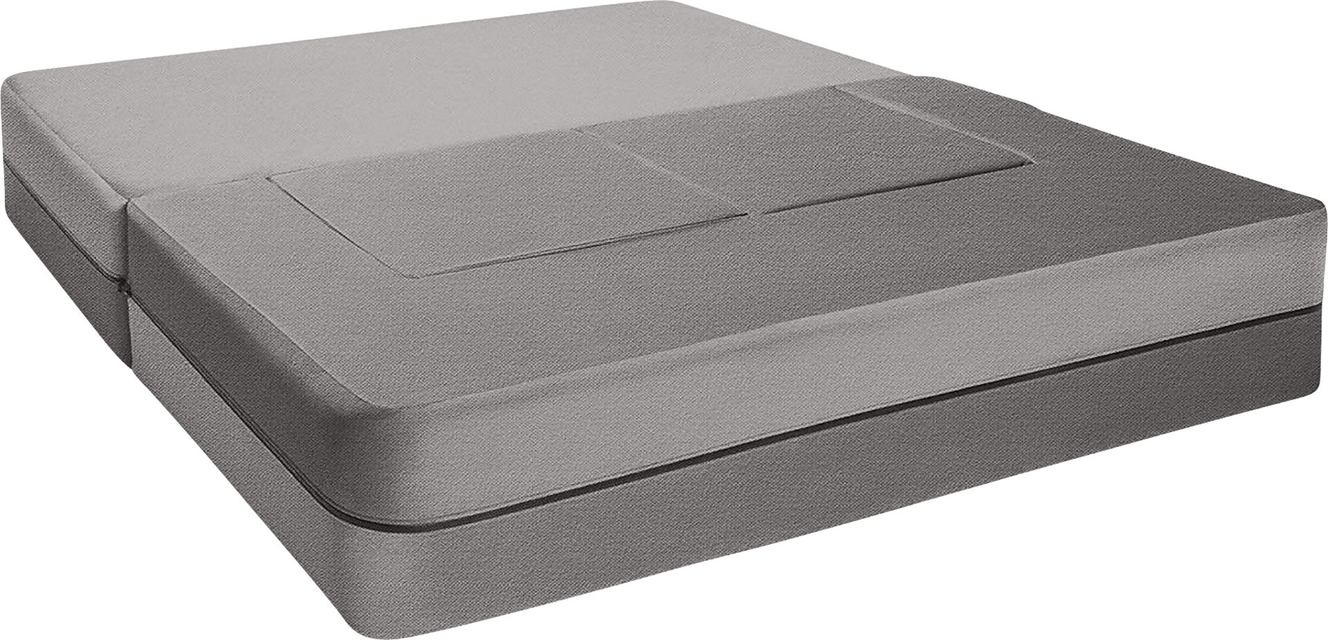 Alfy Gray Convertible Loveseat and Ottoman - Image 3