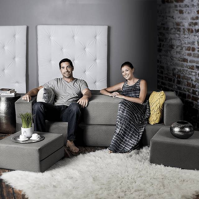 Alfy Gray Convertible Sofa and Ottoman - Thumbnail - Image 6