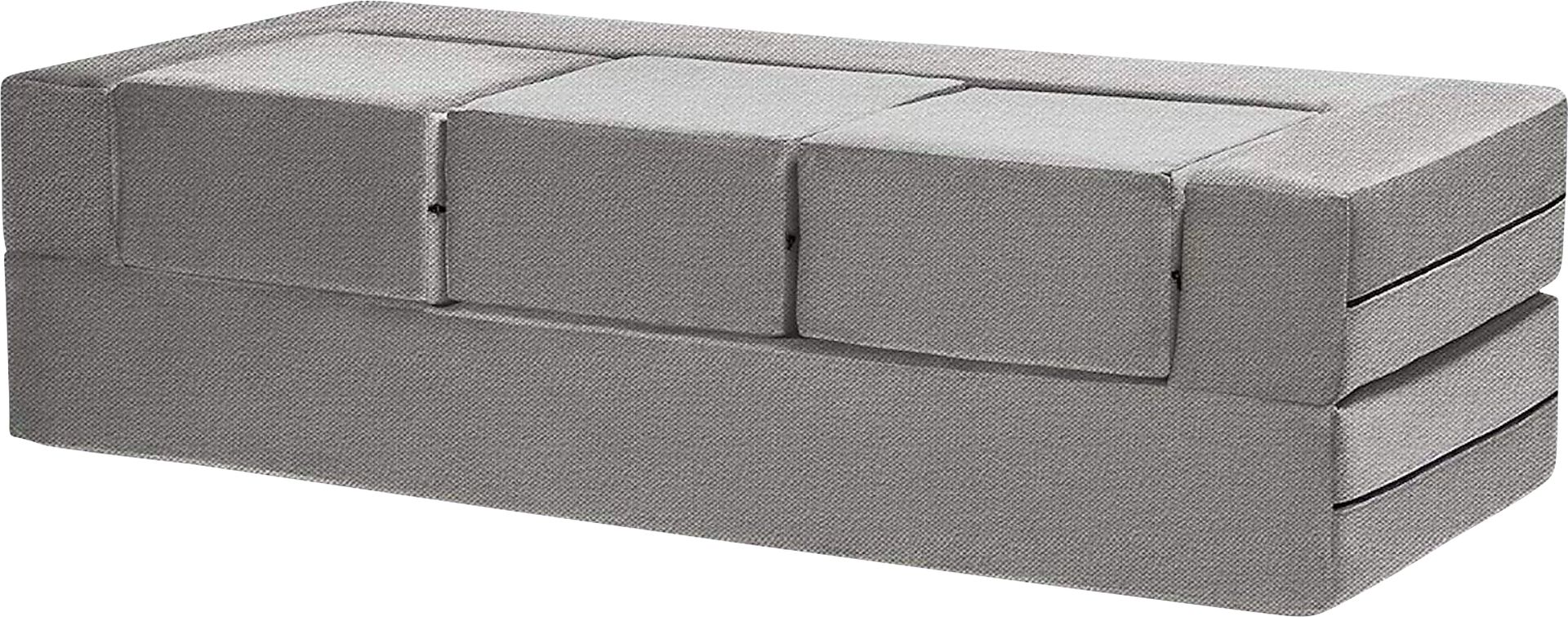 Alfy Gray Convertible Sofa and Ottoman - Image 1
