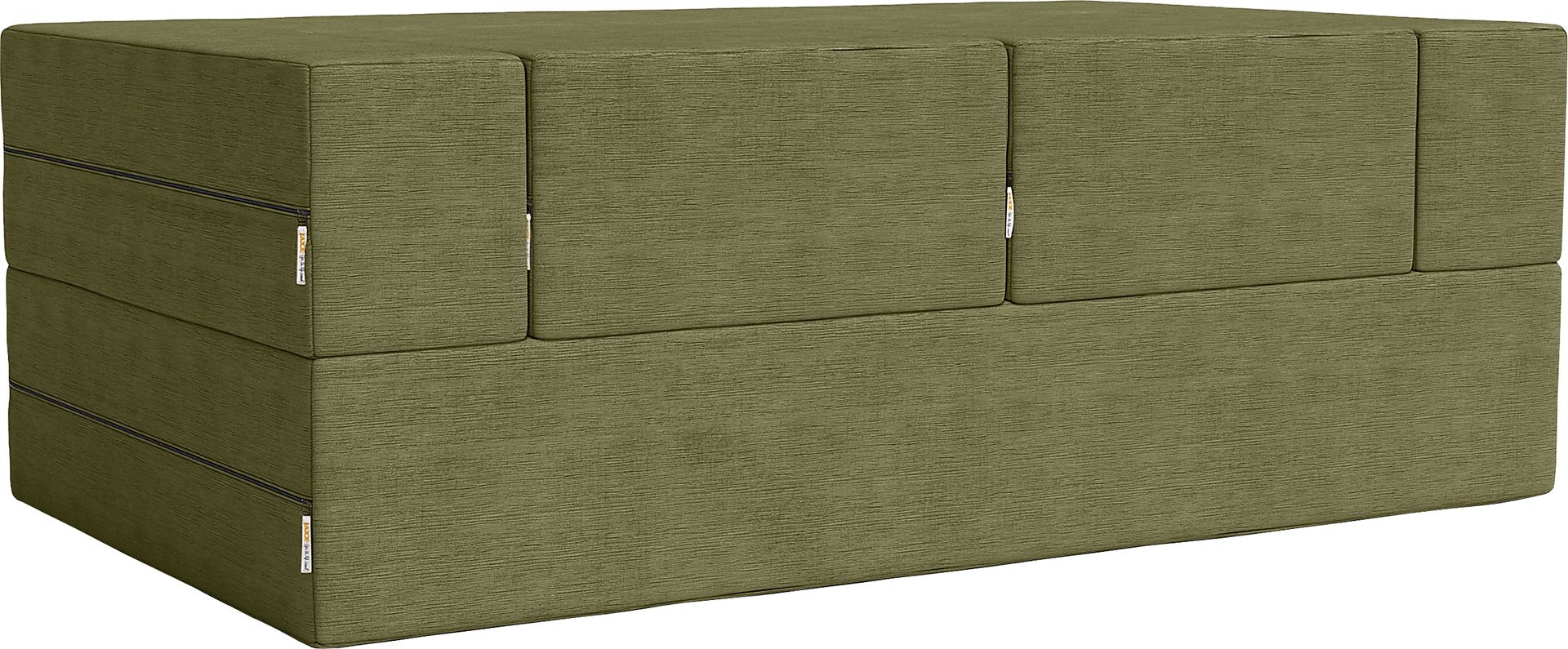 Kids Alfy Green Loveseat & Ottomans, Set of 3 - Image 9
