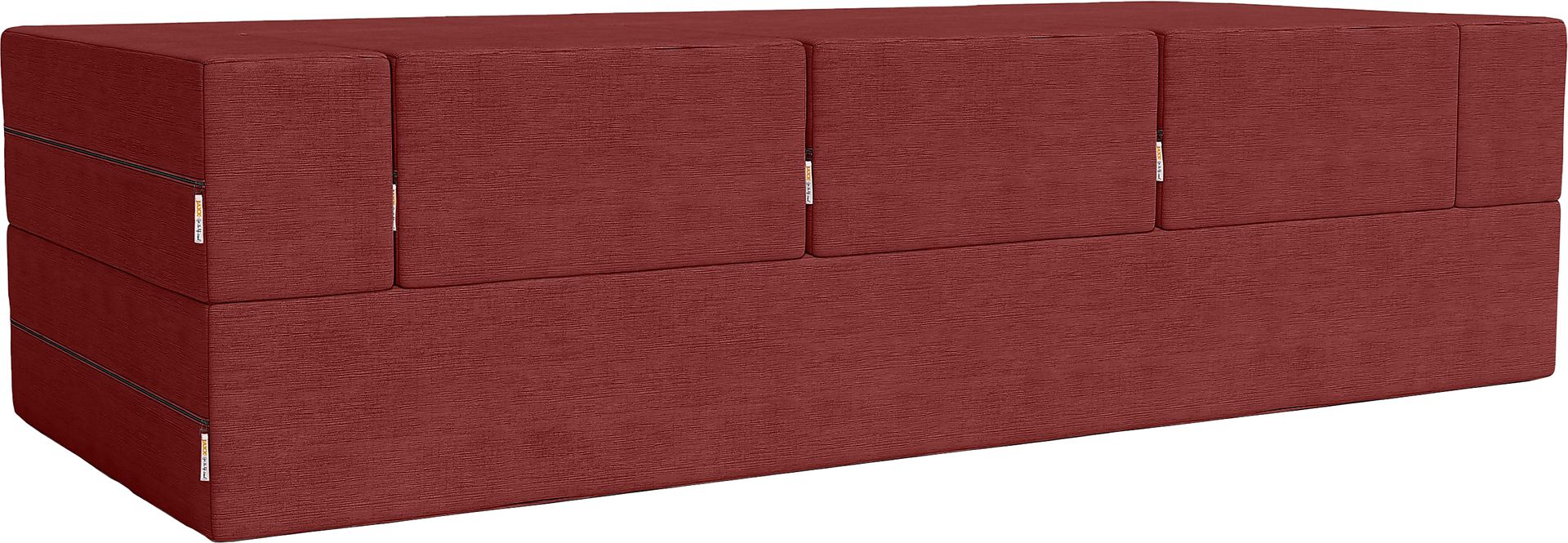 Kids Alfy Red Sofa & Ottomans, Set of 4 - Image 5