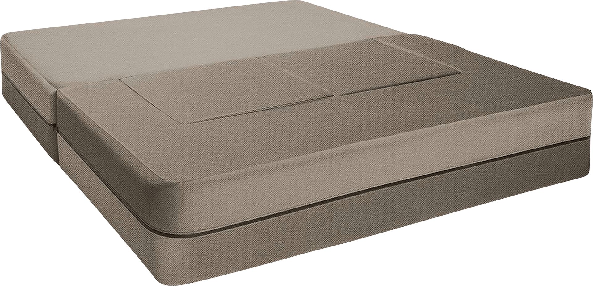 Alfy Tan Convertible Loveseat and Ottoman - Image 3