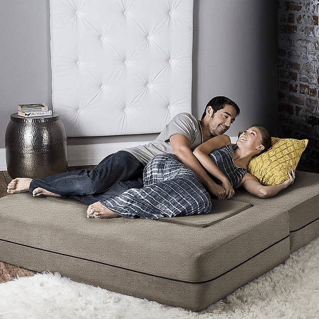 Alfy Tan Convertible Loveseat and Ottoman - Thumbnail - Image 7