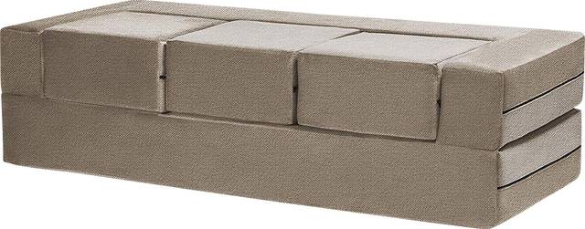 Alfy Tan Convertible Sofa and Ottoman - Thumbnail - Image 1