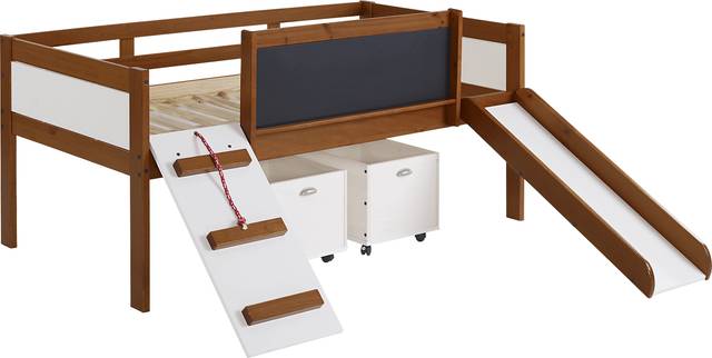 Kids Algonac Brown Twin Loft Bed - Thumbnail - Image 3