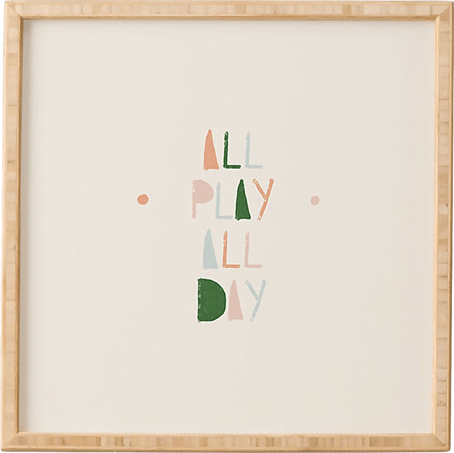 Kids All Day All Play Cream Wall Art - Image 1