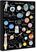 Kids Alphabet In The Sky Black Medium Wall Art