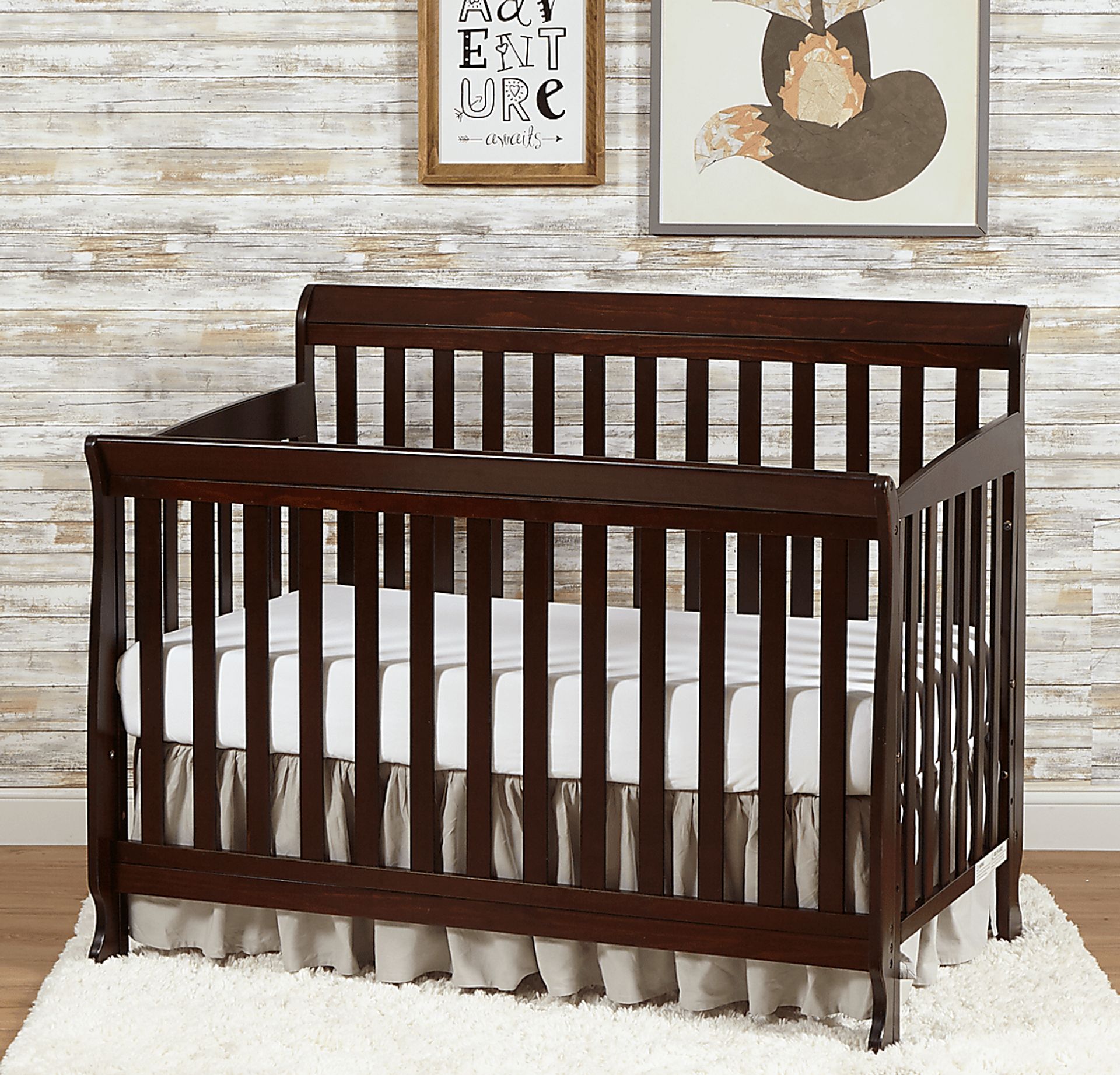 Kids Alvoro Espresso Convertible Crib - Image 2