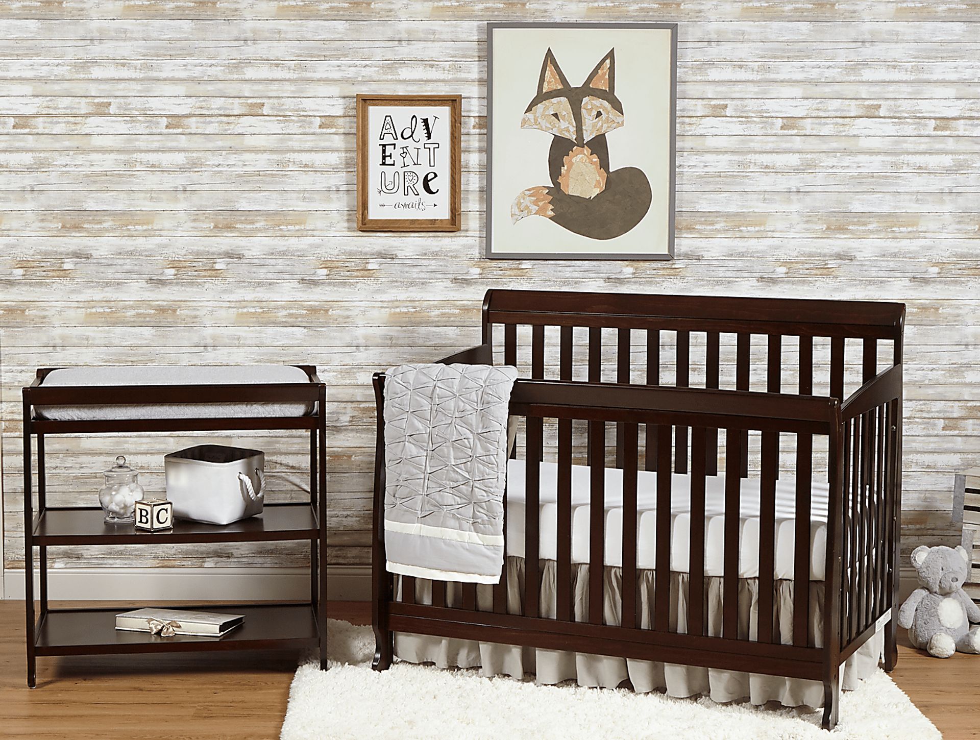 Kids Alvoro Espresso Convertible Crib - Image 5