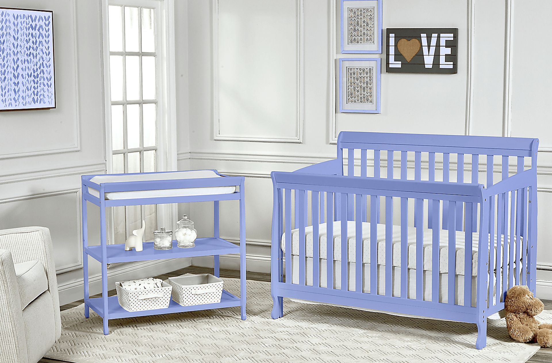 Kids Alvoro Lilac Convertible Crib - Image 2