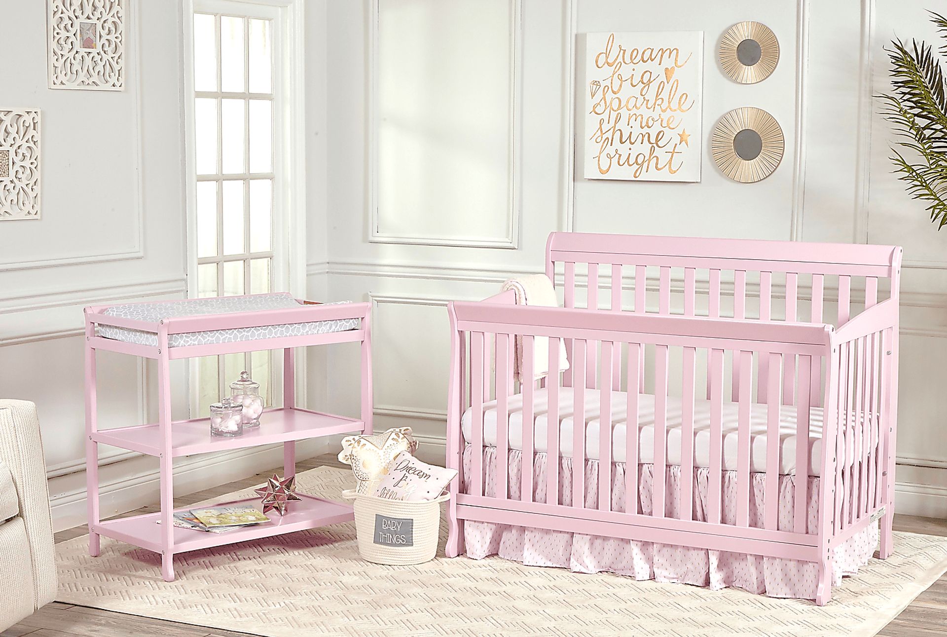 Kids Alvoro Pink Convertible Crib - Image 2