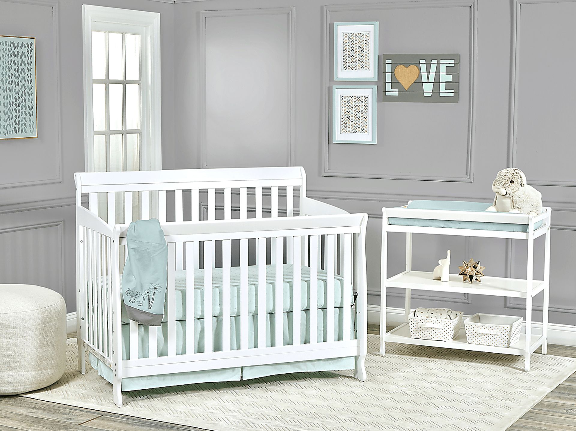 Kids Alvoro White Convertible Crib - Image 2
