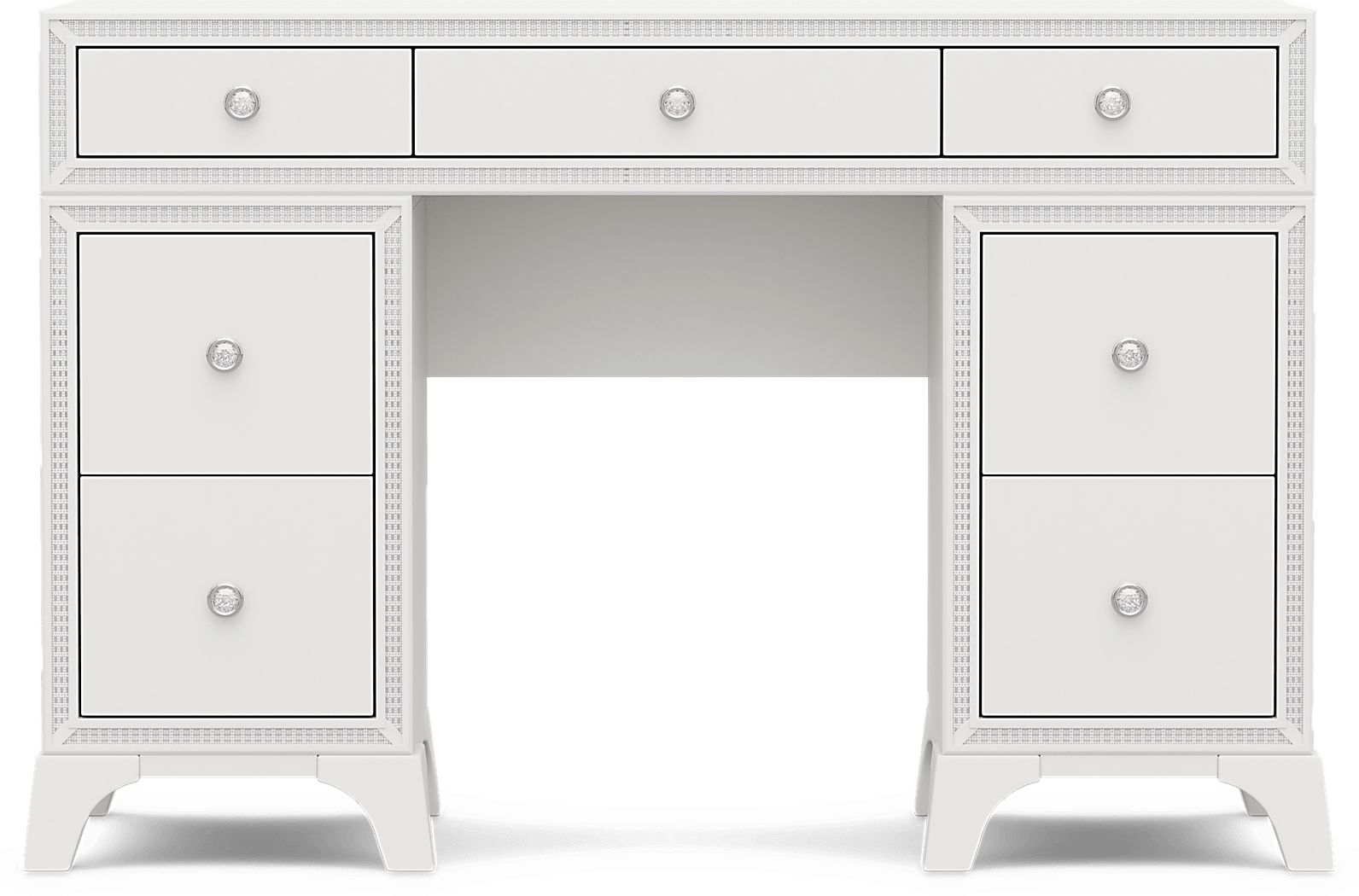Kids Alyssa White Double Pedestal Desk