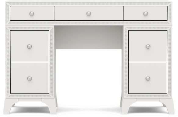 Kids Alyssa White Double Pedestal Desk