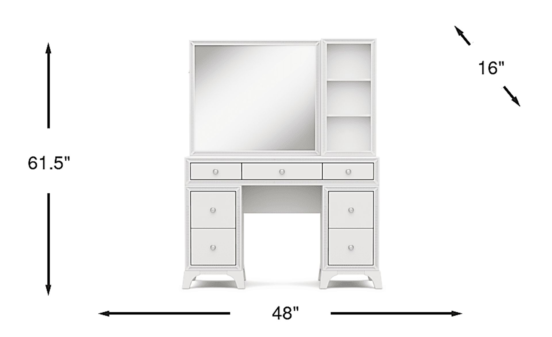 Dimension Image. Please refer to the Dimension Tab on this page for dimension details.
