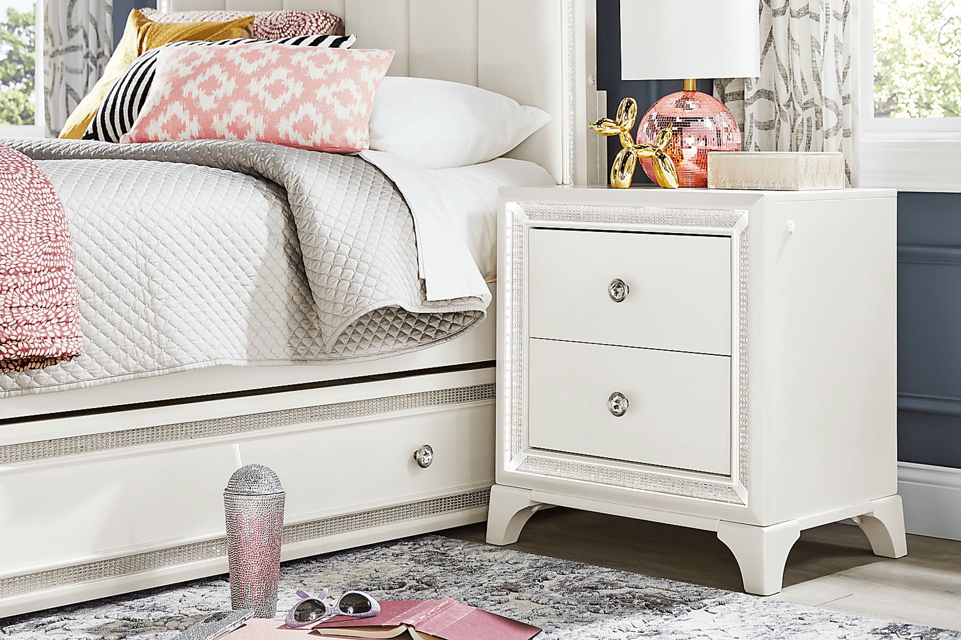Kids Alyssa White Nightstand - Image 3