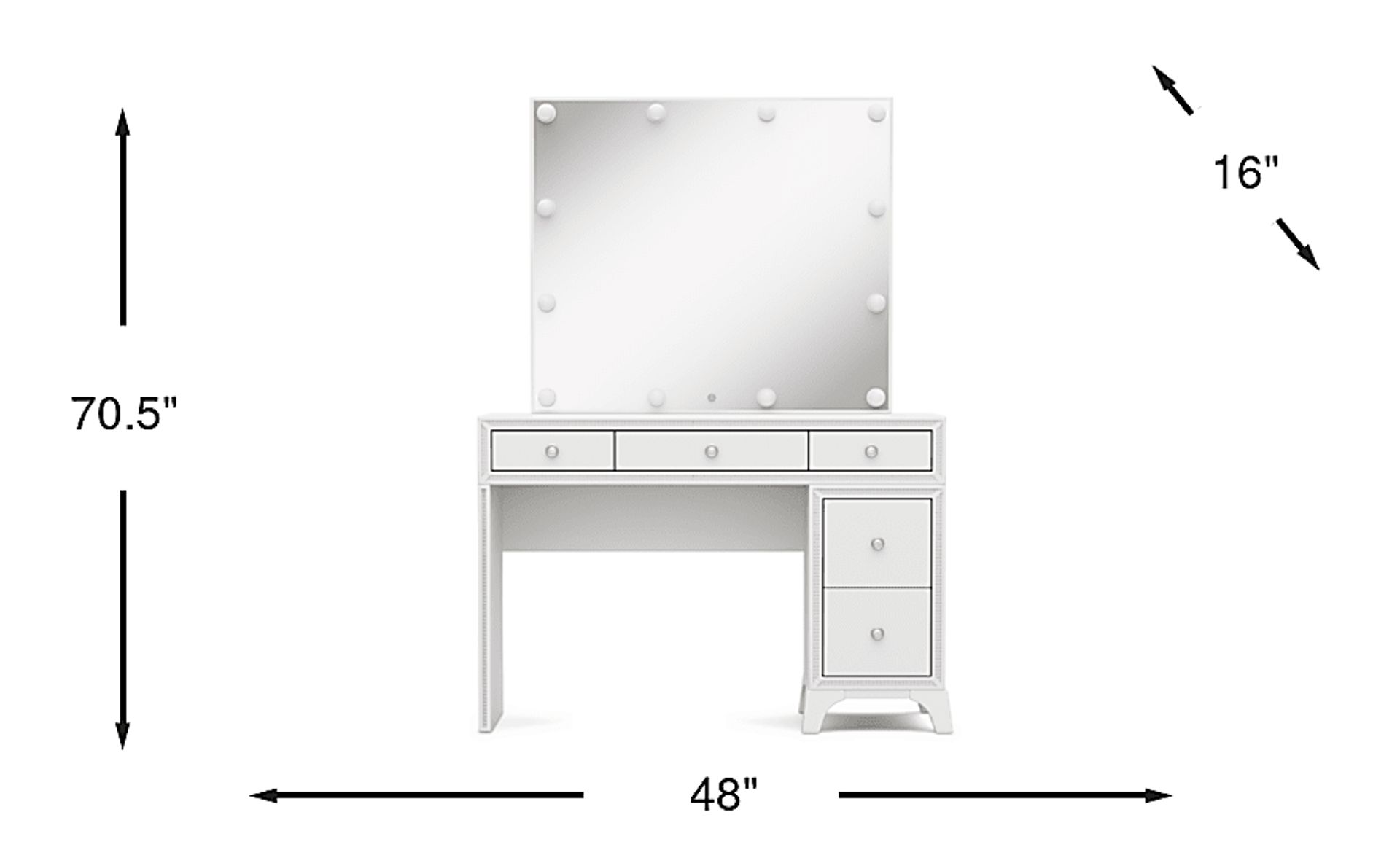 Dimension Image. Please refer to the Dimension Tab on this page for dimension details.