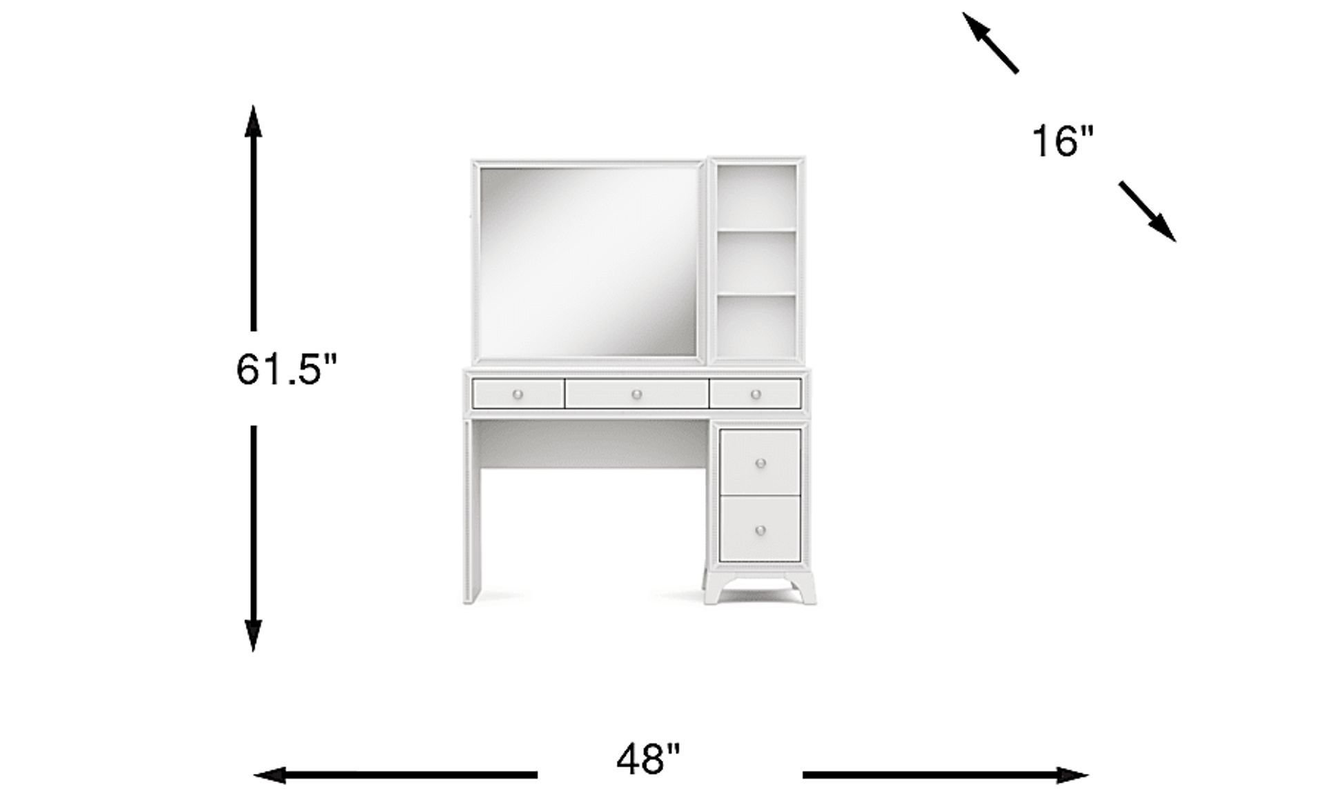 Dimension Image. Please refer to the Dimension Tab on this page for dimension details.
