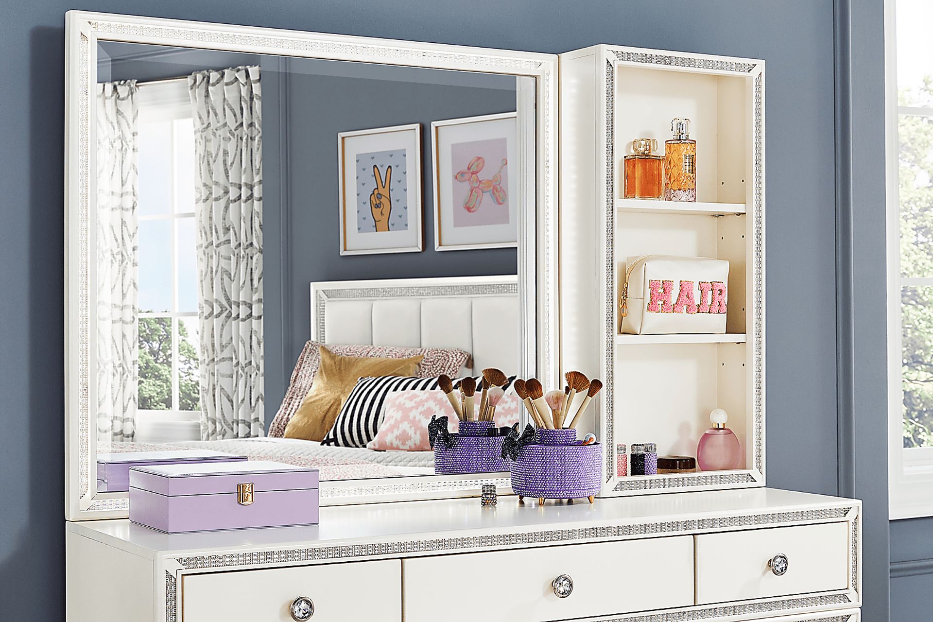 Kids Alyssa White Twin Lighted Bedroom - Image 11
