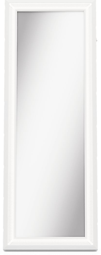 Kids Alyssa White Sparkle Floor Mirror