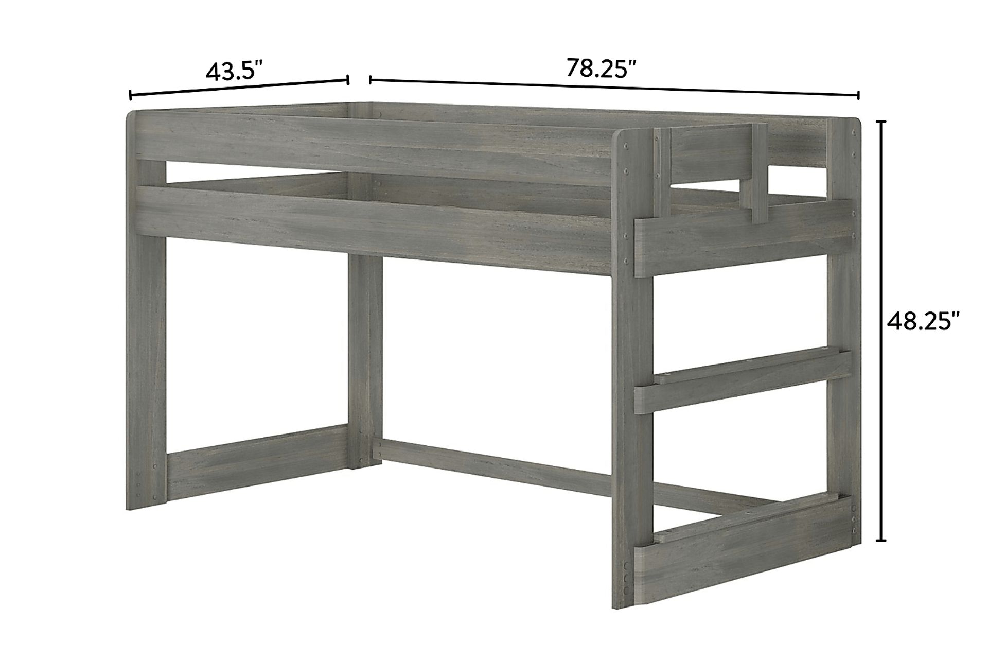 Kids Alzbeta I Gray Twin Loft Bed - Image 7