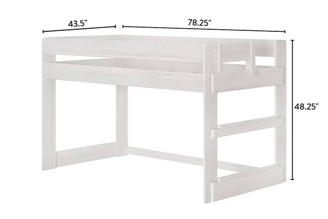 Kids Alzbeta I White Twin Loft Bed - Thumbnail - Image 8