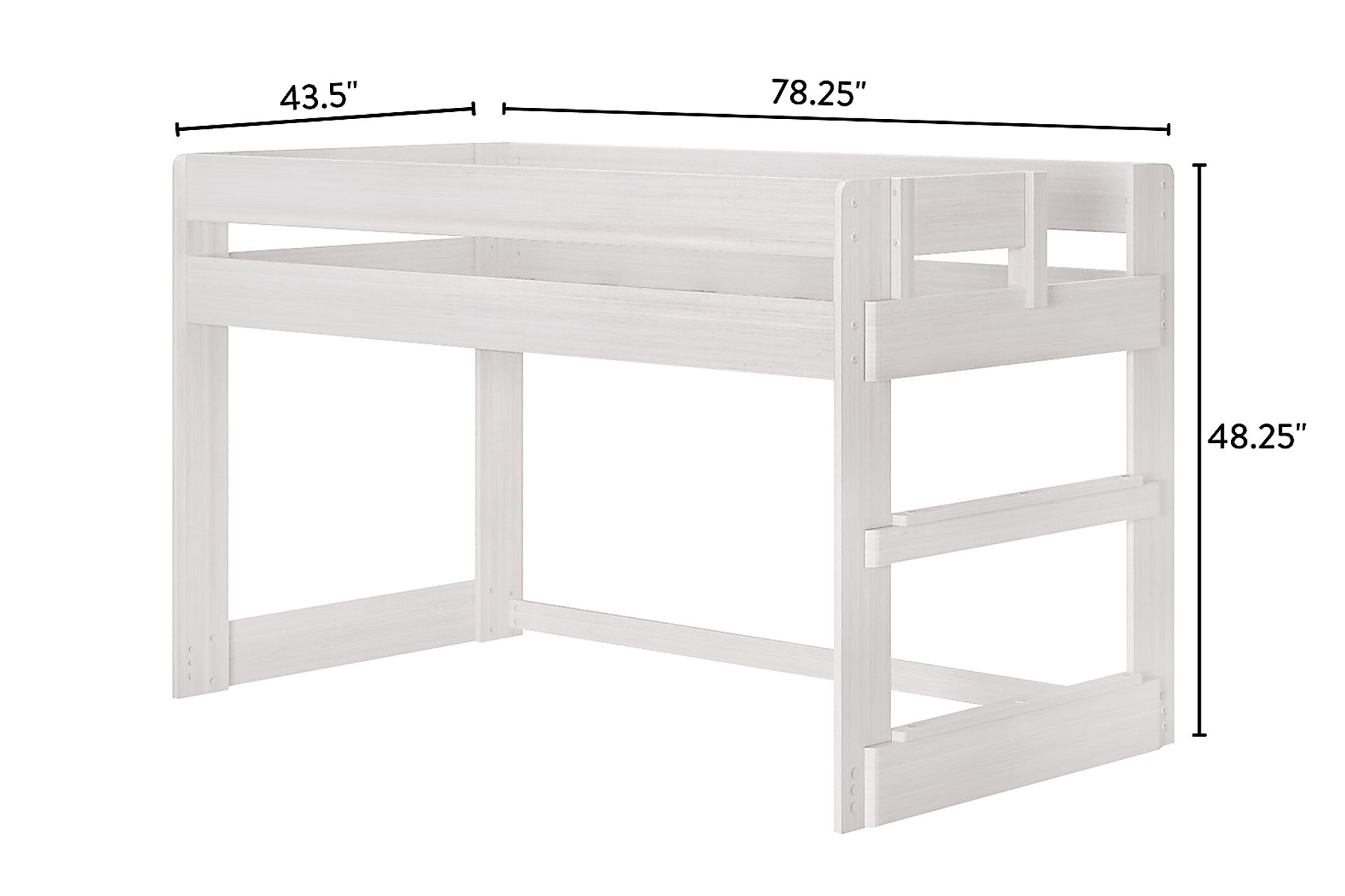 Kids Alzbeta I White Twin Loft Bed - Image 8
