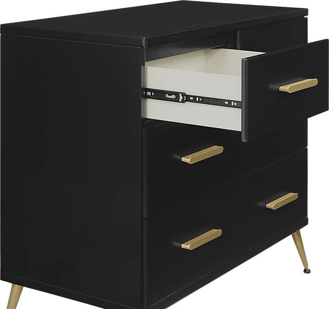 Kids Amarine Black Dresser & Changing Table - Thumbnail - Image 5