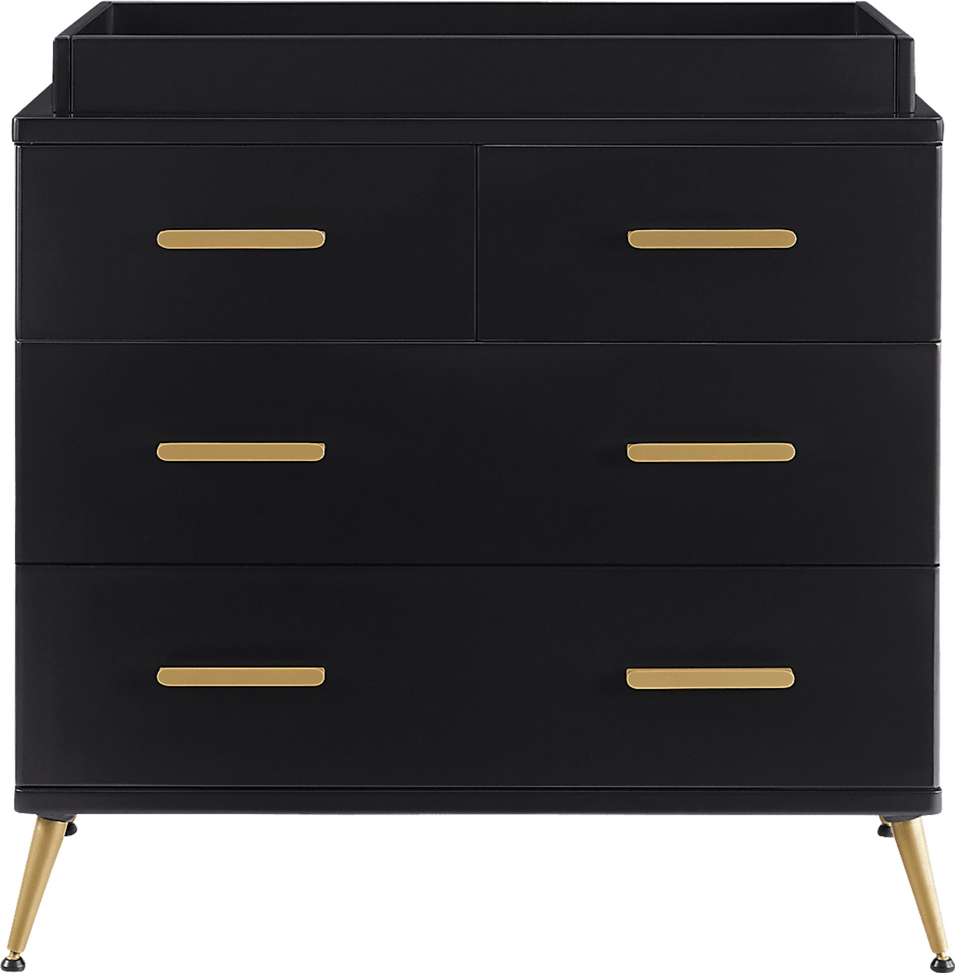 Kids Amarine Black Dresser & Changing Table - Image 1