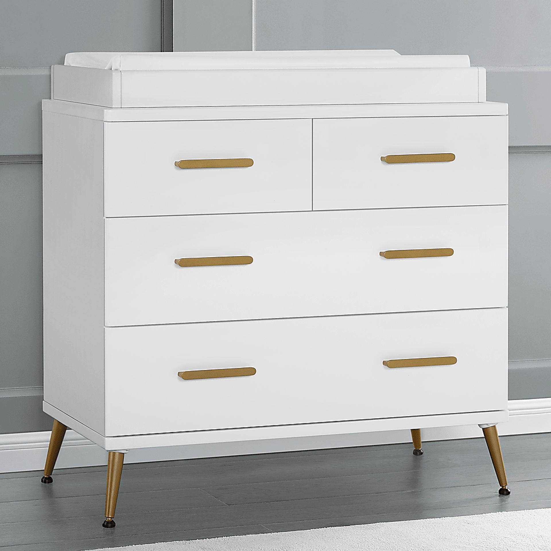 Kids Amarine White Dresser & Changing Table - Image 2