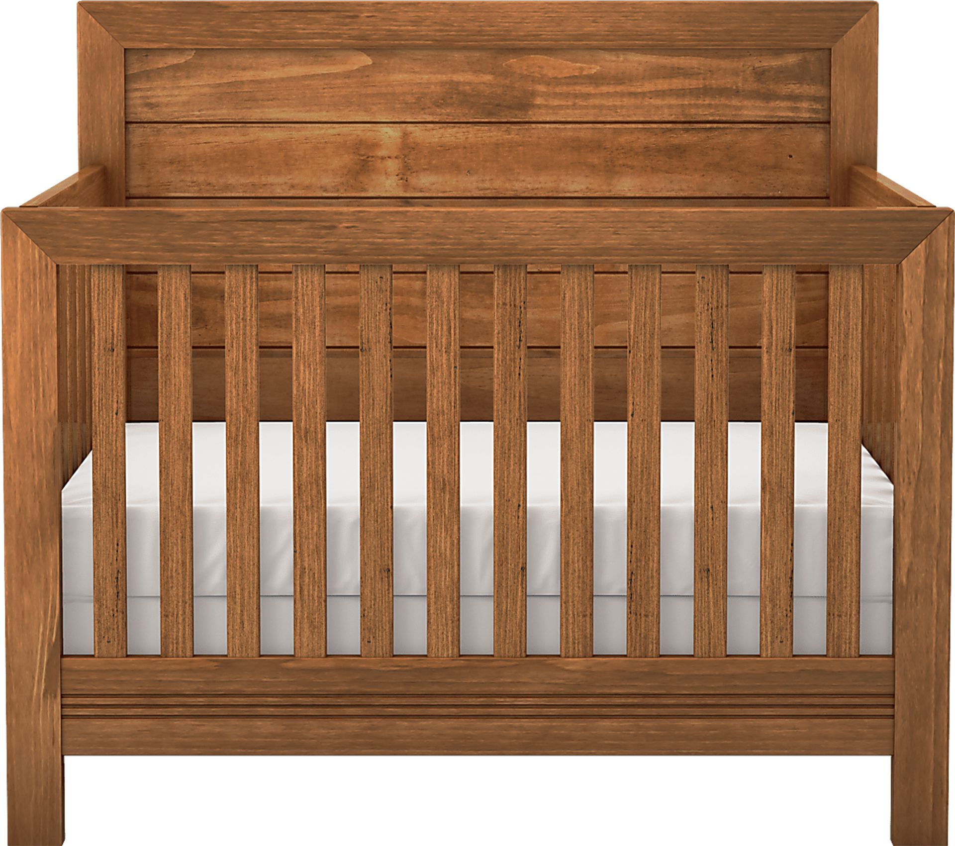 Creekside 4 Pc Chestnut Dark Wood Bedroom Set With Dresser & Changing Set, Crib Rooms to Go