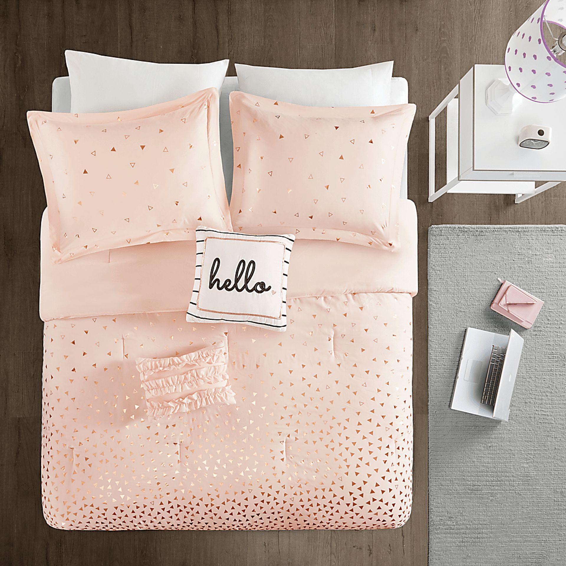 Kids Amedee Blush 5 Pc Full/Queen Comforter Set - Image 3