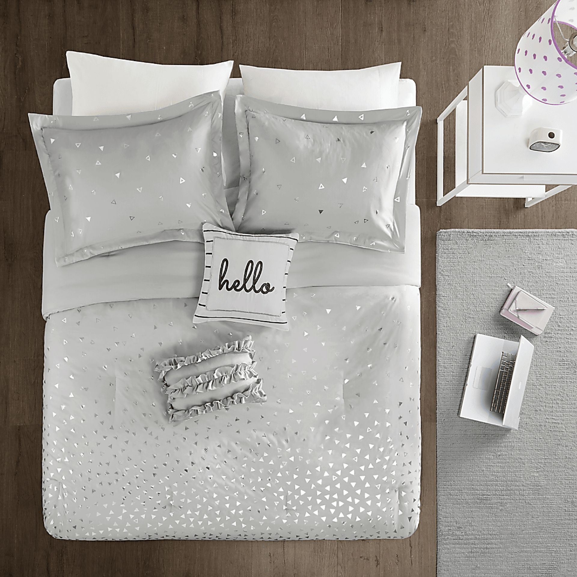 Kids Amedee Gray Twin Comforter Set - Image 3