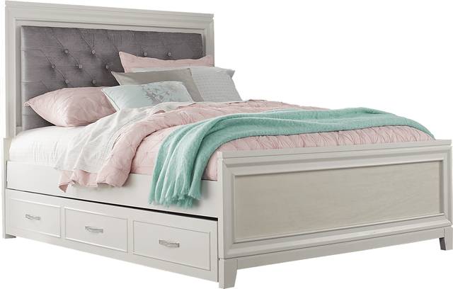 Kids Amelia White 5 Pc Twin Upholstered Bedroom - Thumbnail - Image 3