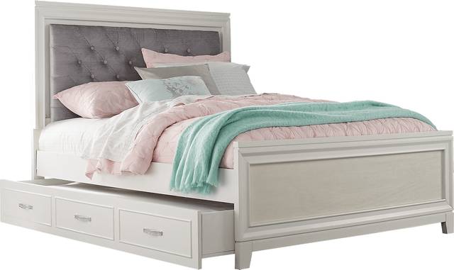 Kids Amelia White 5 Pc Twin Upholstered Bedroom - Thumbnail - Image 4