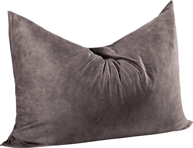 Kids Amelle Gray Large Bean Bag and Floor Pillow - Thumbnail - Image 2