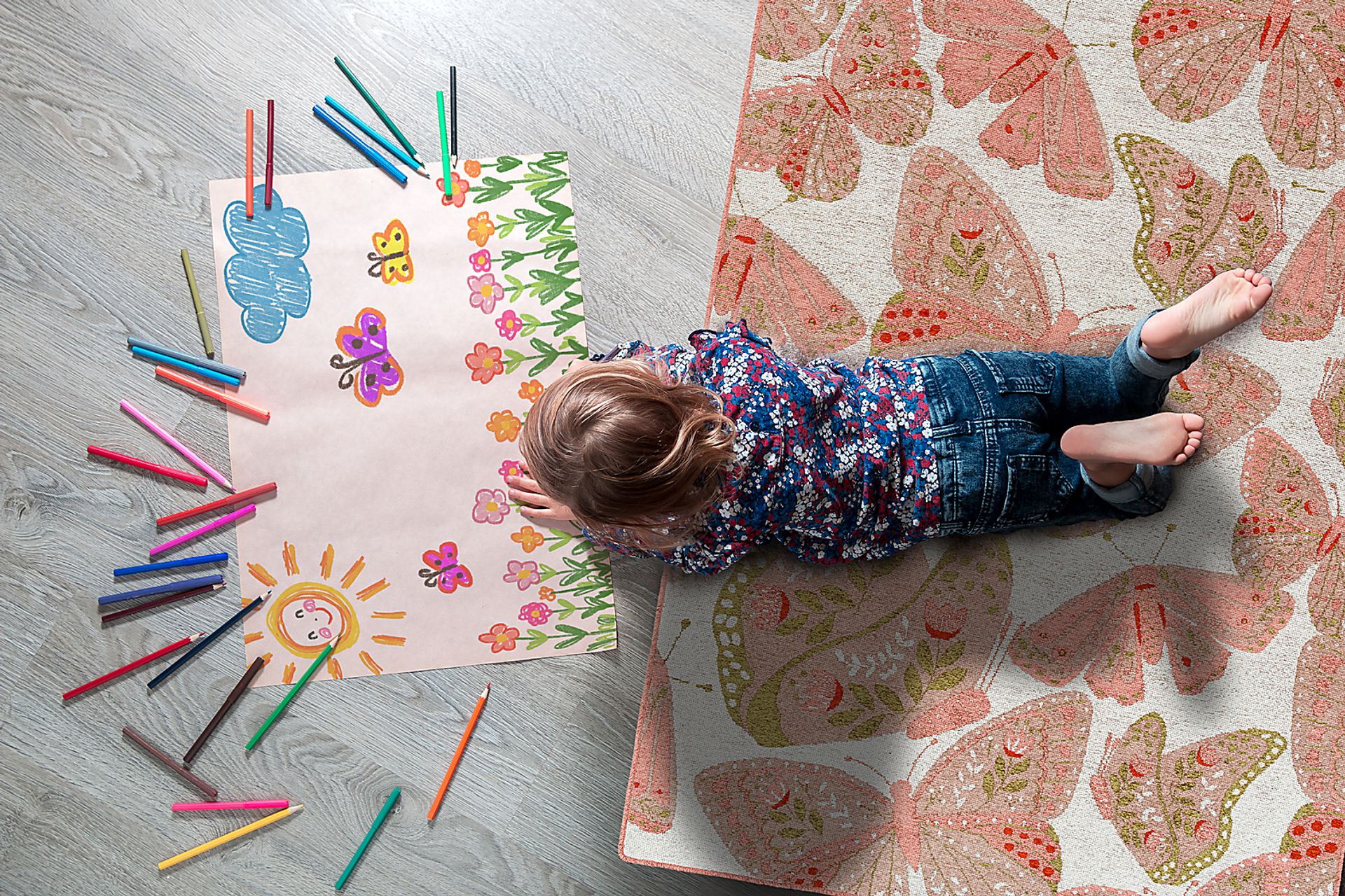 Kids Aminah Pink 5' x 8' Rug - Image 6