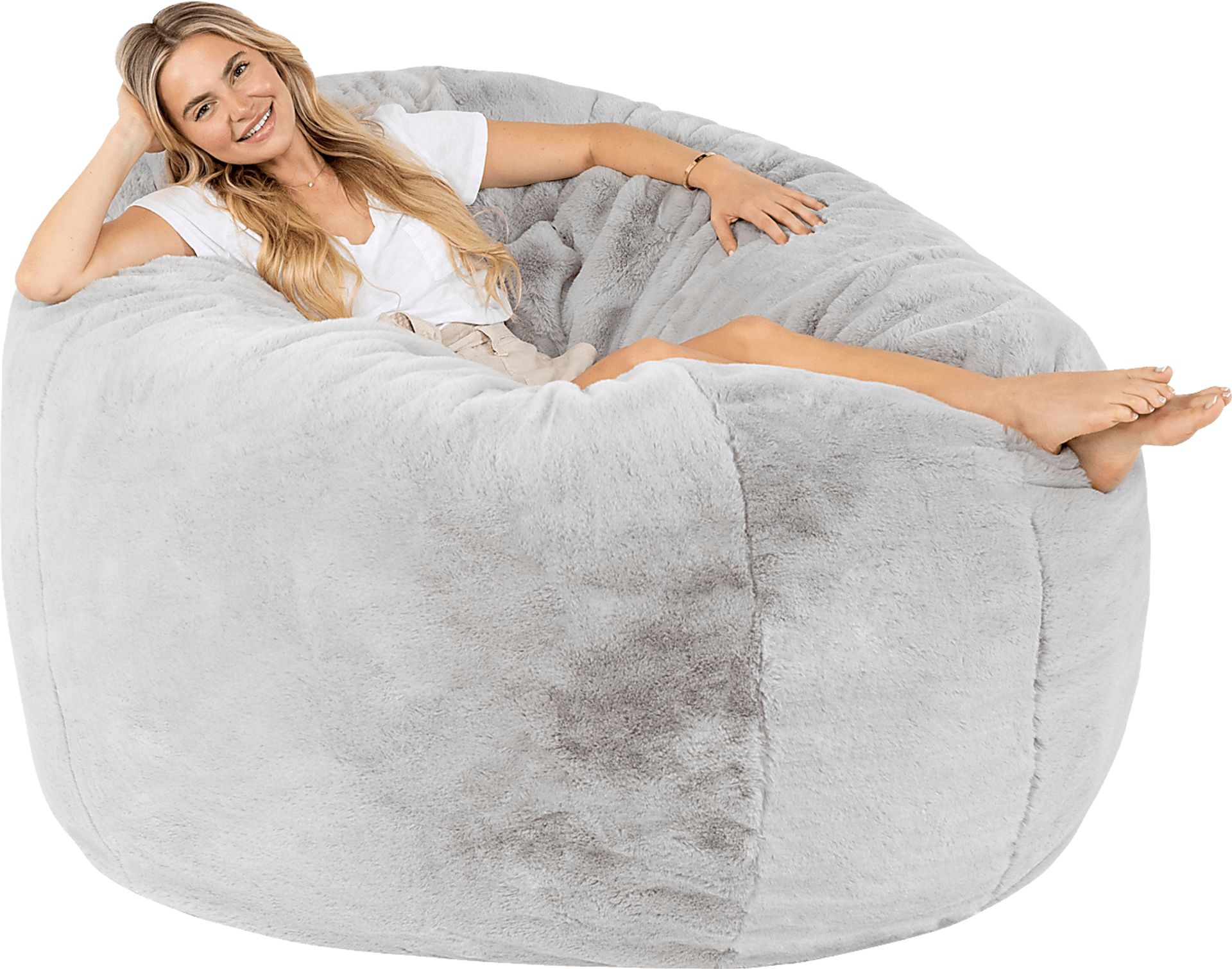 Kids Amnons Silver Bean Bag Chair - Image 4