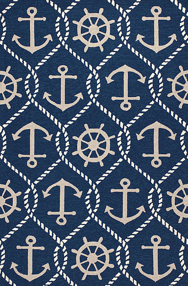 Kids Anchor Chain Navy 3'3 x 5'3 Rug