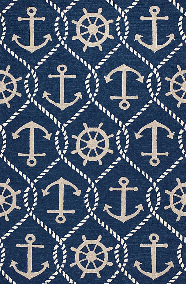 Kids Anchor Chain Navy 5 x 7'6 Rug - Thumbnail - Image 1