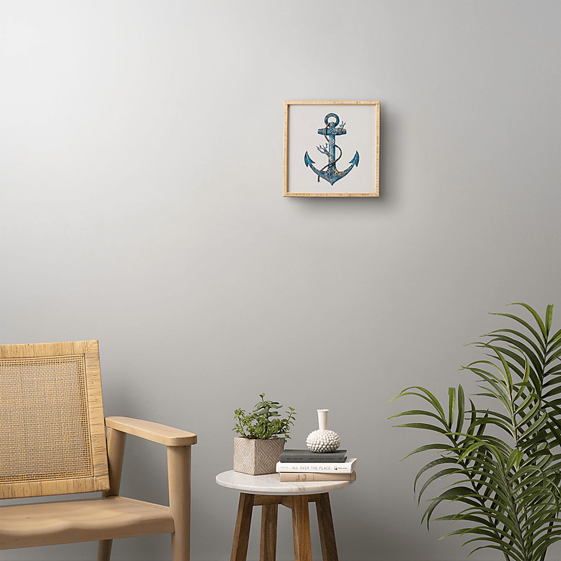 Kids Anchored Away Blue Framed Wall Art - Image 2