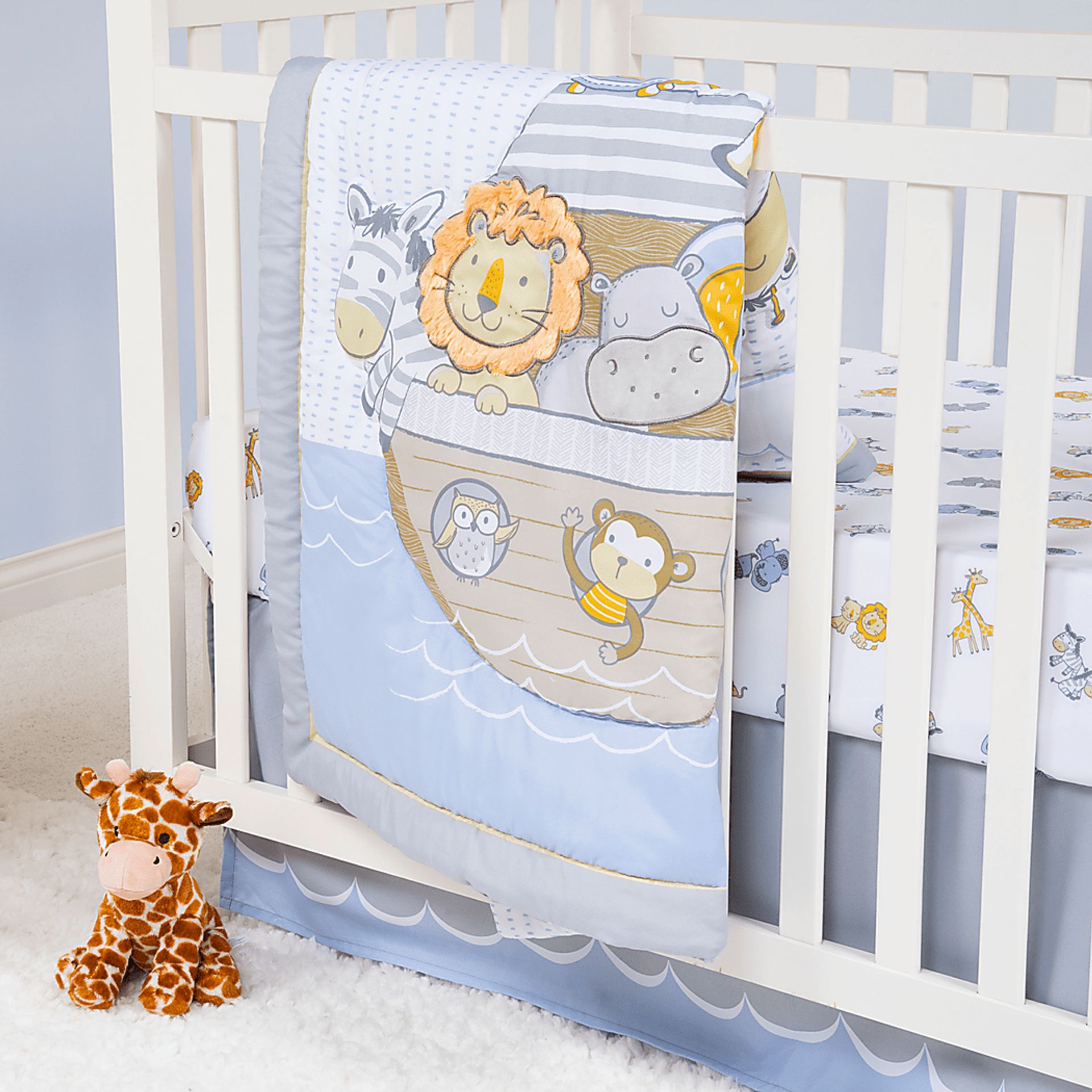 Kids Andrin Blue 4 Pc Baby Bedding Set - Image 4