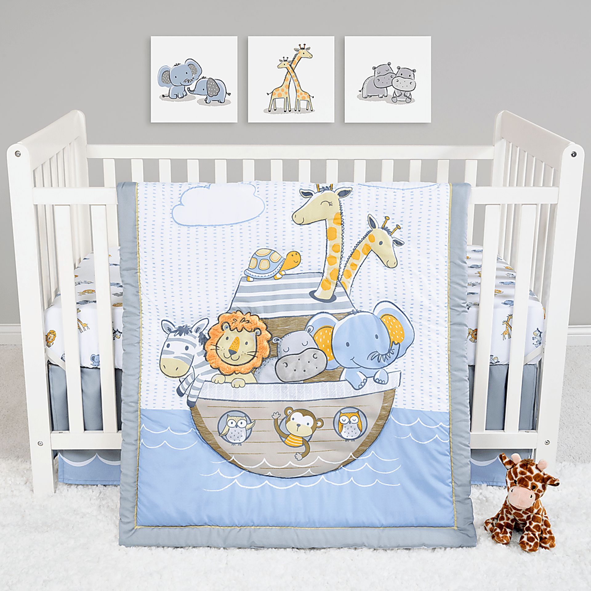 Kids Andrin Blue 4 Pc Baby Bedding Set - Image 1