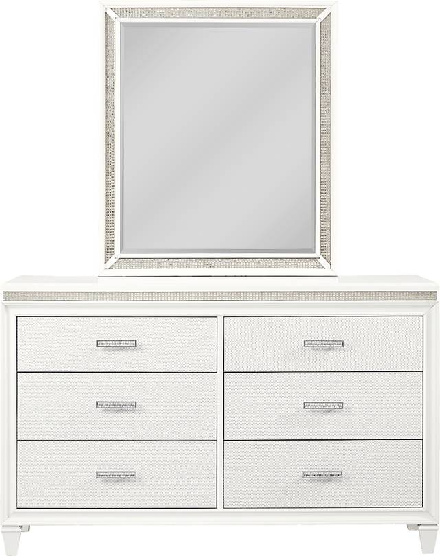 Kids Angelique White Dresser & Mirror - Thumbnail - Image 1
