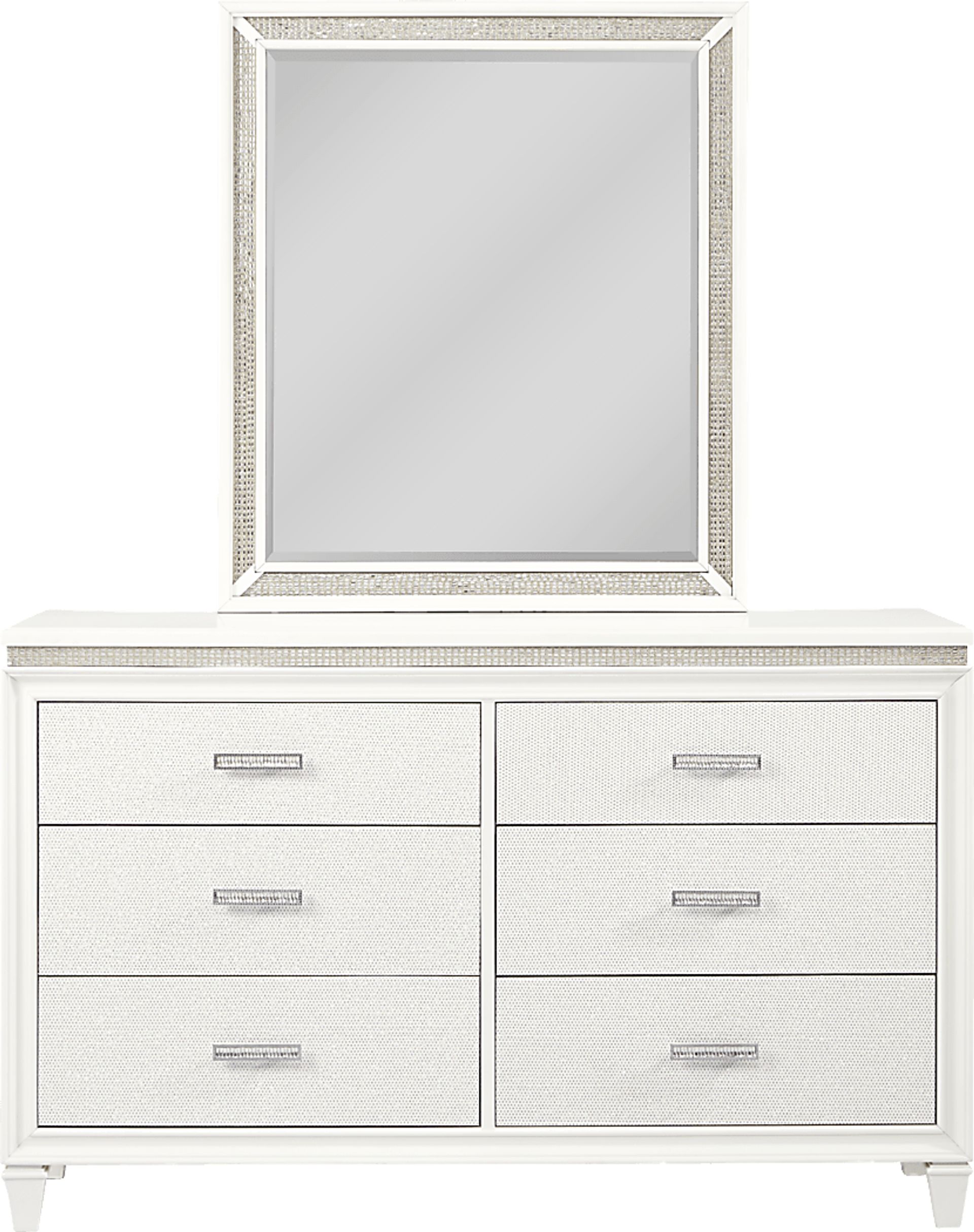 Kids Angelique White Dresser & Mirror - Image 1